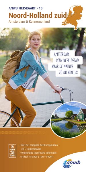 Noord-Holland Zuid fietskaart Amsterdam & Kennemerland