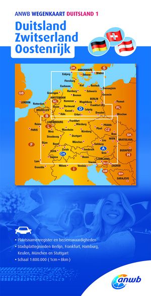 ANWB wegenkaart Duitsland 1 Duitsland/Zwitserland/Oostenrijk