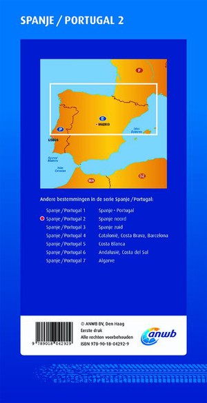 ANWB wegenkaart Spanje Portugal 2. Spanje noord