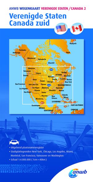 ANWB Wegenkaart Verenigde Staten/Canada 2. Verenigde Staten/Canada zuid