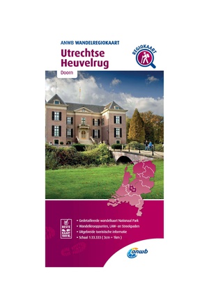 Wandelregiokaart Utrechtse Heuvelrug 1:33.333