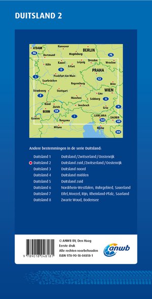 ANWB*Wegenkaart Duitsland 2. Duitsland-Zuid/Zwitserland/Oostenrijk