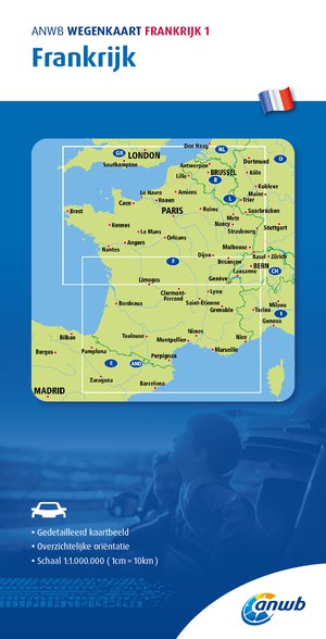 ANWB Wegenkaart Frankrijk 1. Frankrijk