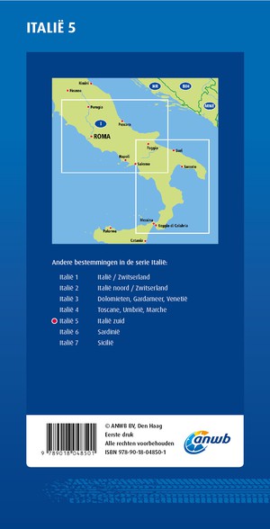 ANWB*Wegenkaart Italië 5. Italië-Zuid