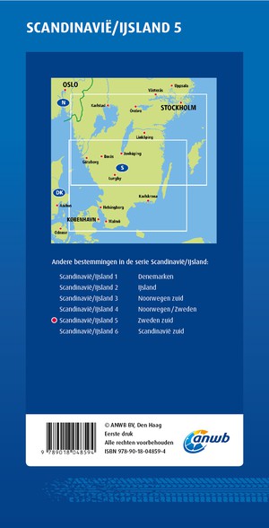 ANWB Wegenkaart Scandinavië/IJsland 5. Zweden-Zuid