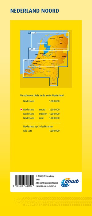 Wegenkaart Nederland Noord