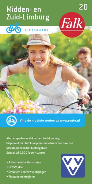 Falk VVV fietskaart 20 Midden- en Zuid-Limburg