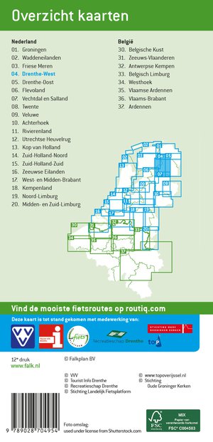 Falk VVV Fietskaart 04. Drenthe-West
