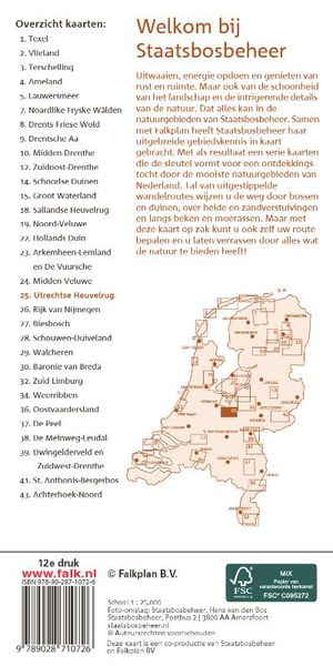 Falk Staatsbosbeheer wandelkaart 25 Utrechtse Heuvelrug