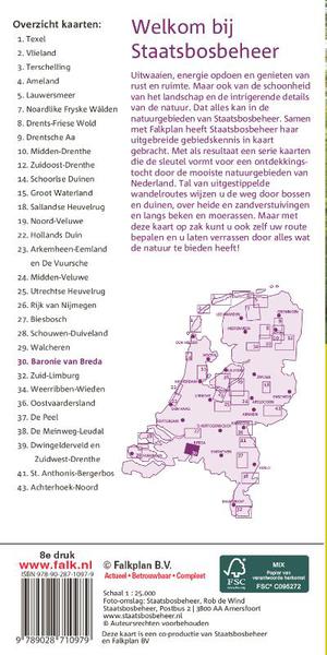 Falk Staatsbosbeheer wandelkaart 30 Baronie van Breda