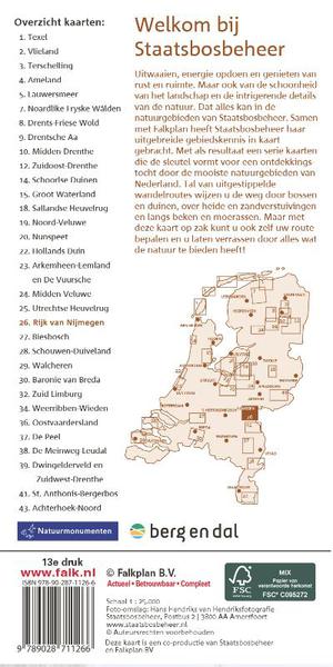 Falk Staatsbosbeheer wandelkaart 26 Rijk van Nijmegen