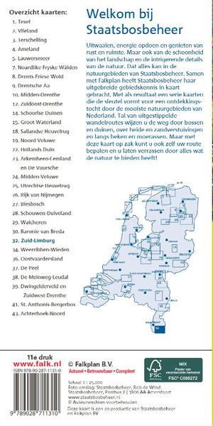 Falk Staatsbosbeheer wandelkaart 32 Zuid-Limburg