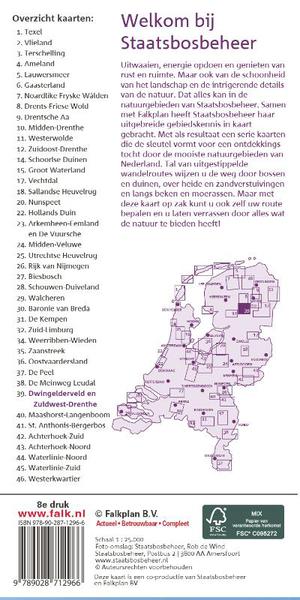 Falk Staatsbosbeheer wandelkaart 39 Dwingelderveld en Zuidwest-Drenthe