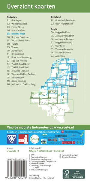 Falk VVV fietskaart 05 Drenthe-Oost