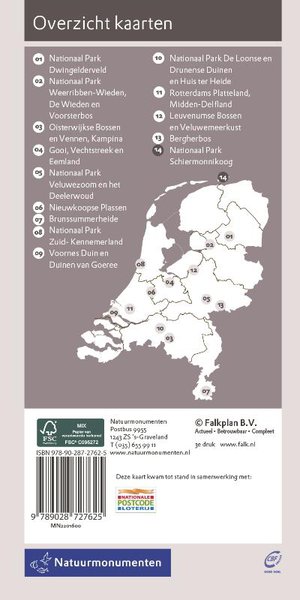 Falk Natuurmonumenten wandelkaart  14 Nationaal Park Schiermonnikoog