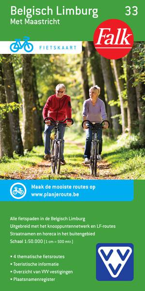 Belgisch Limburg 33 fietskaart + Maastricht