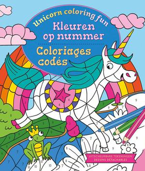 Unicorn coloring fun - kleuren op nummer / Unicorn coloring fun - coloriages codés