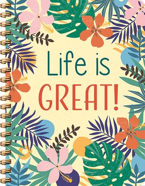 Life is great! spiraalboek (lijnen)