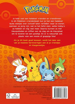 Pokémon vriendenboek
