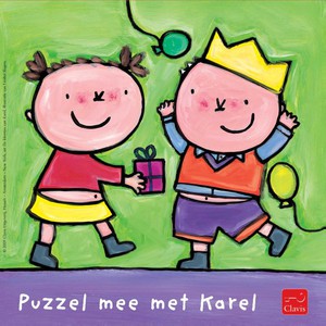 Houten puzzel Karel is jarig