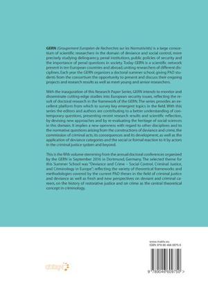 Deviance and Crime – Social Control, Criminal Justice, and Criminology in Europe