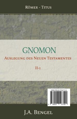 Gnomon - Auslegung des Neuen Testamentes II-1