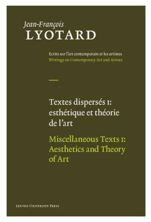 Textes disperses / Miscellaneous texts F-E 1 esthetique et theorie de l'art / aesthetics and theory of art