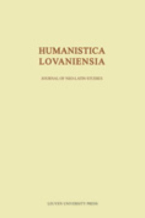 Humanistica Lovaniensia Vol. LIX - 2010