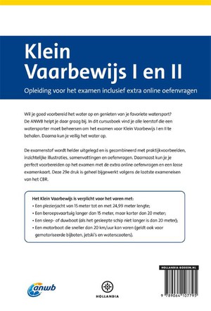 Cursusboek Klein Vaarbewijs I en II + Online Examentraining