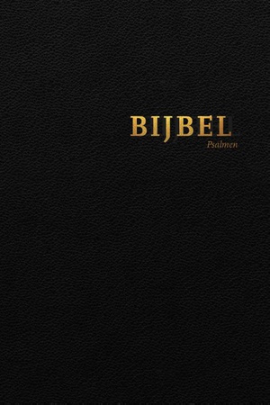 Bijbel (HSV) met psalmen - zwart leer met goudsnee, rits en duimgrepen