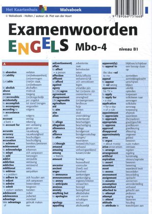 Examenwoorden Engels Mbo-4, niveau B1