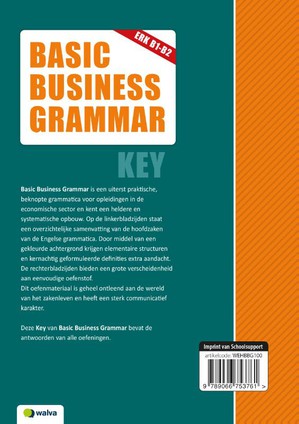Basic Business Grammar, key