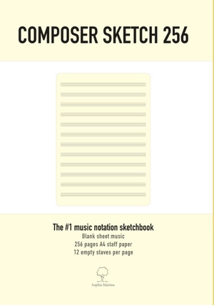 Composer Sketch 256 - A4 Muziekpapier met lege notenbalken