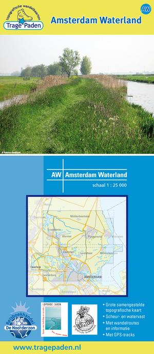Trage Paden Amsterdam waterland Topografische wandelkaart