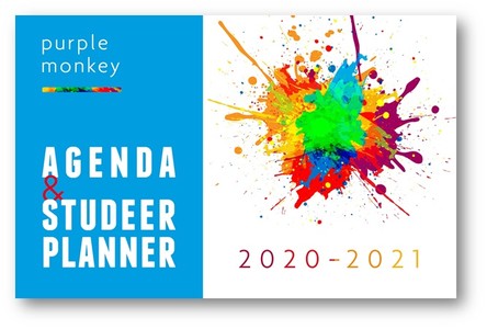 Purple Monkey Agenda en Studeerplanner 2020-2021