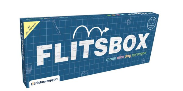 FlitsBox (set beschrijfbare kaarten en uitwisbare stift blauw)
