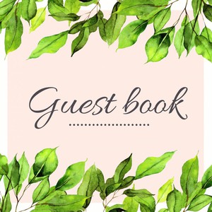 Green Leaves Floral Tropisch Gastenboek voor Huwelijk | Bruiloft | Verjaardag | Babyshower | Babyborrel | Verjaardag | Pensioen | Feest en meer