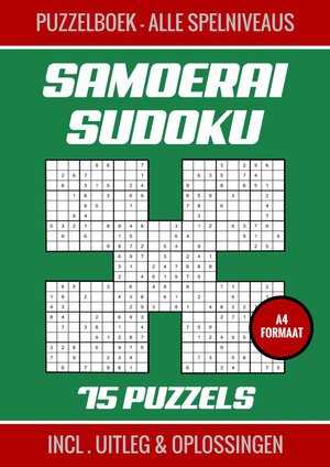 Samoerai Sudoku - Puzzelboek met 75 Puzzels - Alle Spelniveaus