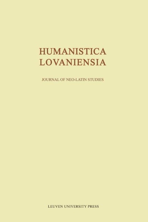 Humanistica Lovaniensia Volume LXV - 2016