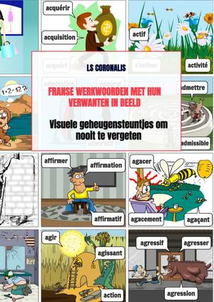 Franse werkwoorden met hun verwanten in beeld