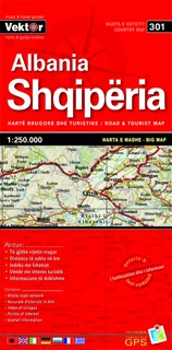 Vektor Albanie 1:250.000 GPS wegenkaart