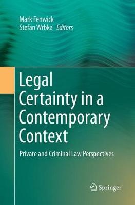 Legal Certainty in a Contemporary Context