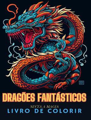 Livro de colorir para adultos de drag�es de fantasia (estilo japon�s)