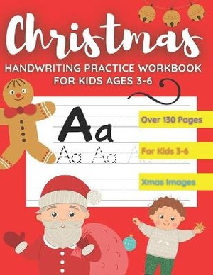 Christmas Handwriting Practice Workbook for Kids Ages 3-6