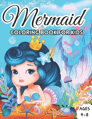 mermaid coloring book for kids ages 4-8