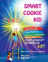 Smart Cookie Kid For 3-4 Year Olds Attention and Concentration Visual Memory Multiple Intelligences Motor Skills Book 1A Uzbek Russian English