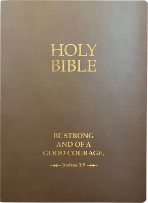 KJV Holy Bible, Be Strong and Courageous Life Verse Edition, Large Print, Coffee Ultrasoft
