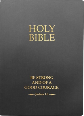 KJV Holy Bible, Be Strong and Courageous Life Verse Edition, Large Print, Black Ultrasoft