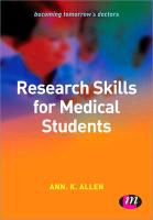 Research Skills for Medical Students 